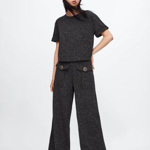 ZARA matching top & wide legged pants